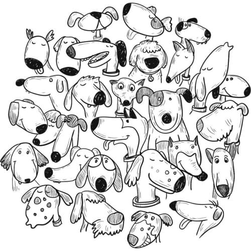 ZhuoAng Cartoon Dogs Clear Stamps For DIY Scrapbooking/Card Making/Album Decorative Silicone Stamp Crafts