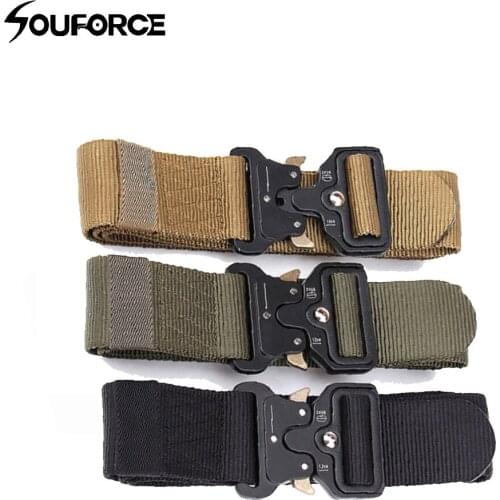 Hunting Tactical Nylon Belt Deduction Outside Belt Length 125cm Width 3.8/4.5cm for Outdoor Training Sport