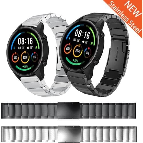 For Xiaomi mi watch High quality Metal Strap color band for Mi watch color sports edition Stainless Steel Bracelet Watchbands