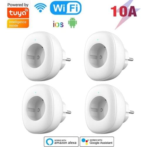 WiFi Smart Plug 10A EU Adapter Wireless Remote Voice Control Power Energy Monitor Outlet Timer Socket For Alexa Google Home