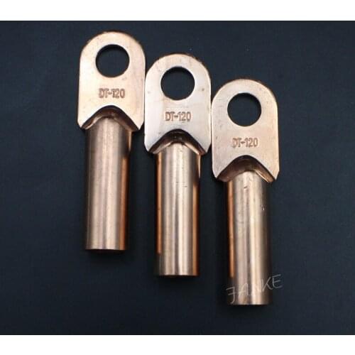 1pieceDT-120 120mm2 Cable Lug Terminal Connector Copper Tone for 14.5mm Dia Bolt Electric power fittings Factory standard B type