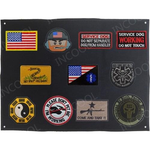 Tactical Combat Patches Display Board Badges Holder Tactical Patch Holder Hook & Loop Panel(NOT Include Patches)