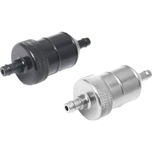 2 Pieces 8mm 5/16" Aluminium Inline Fuel Petrol Diesels Filter Universal