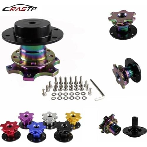 RASTP Universal 6 Hole Car Racing Steering Wheel Quick Release Hub Adapter Snap Off Boss RS-QR001