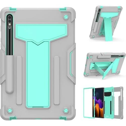 Armor Case For Samsung Galaxy Tab S7 11" SM-T870 SM-T875 SM-T876 Heavy Duty TPU + PC Hard Stand Shockproof Cover