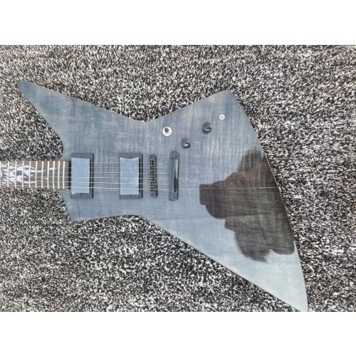 Factory processing KORT6 string shaped electric guitar, transparent black tiger veneer fingerboard, sunshine Mosaic