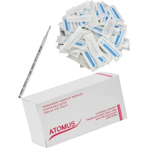 100xPermanent Makeup Blades Eyebrow Tattoo Needles for Microblading Pen 3R P