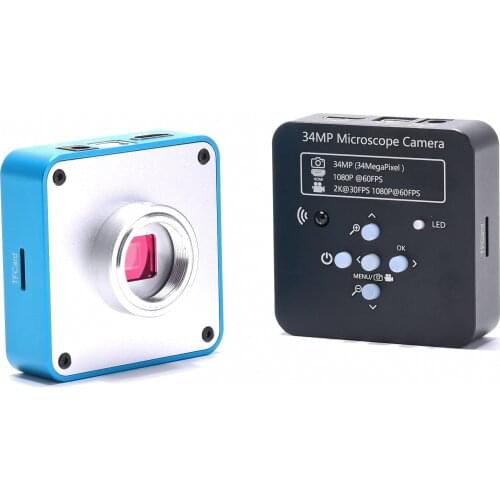 34mp 2K 1080P HDMI USB Industrial Electronic Digital Video Microscope Camera For Phone CPU PCB Repair