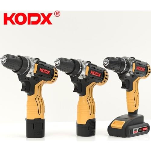 KODX 12V 18V 21V Cordless Drill Electric Screwdriver Mini Wireless Power Driver DC Lithium-Ion Battery Tools for Woodworking