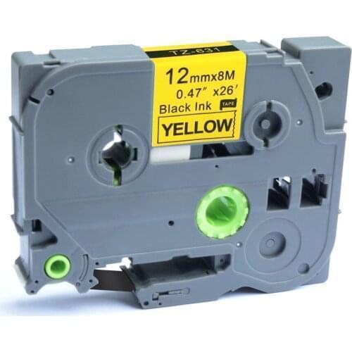 AOMYA P-Touch 6 PCS Compatible for Brother TZe-631 12mmx8m Standard Labeling Tape