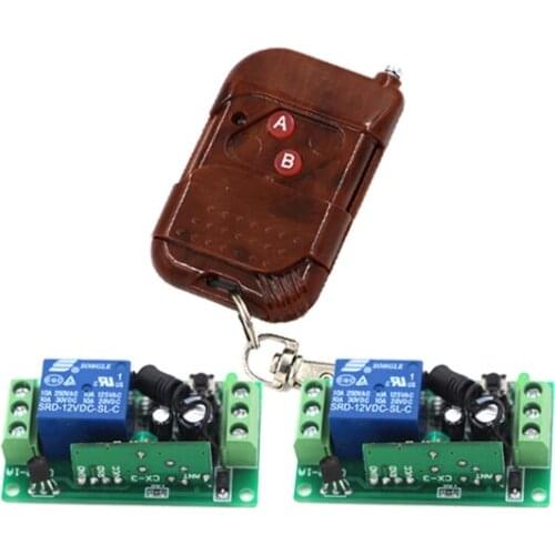 DC9V 12V 24V 1 CH 10A RF Wireless Remote Control Switch System Wireless Remote Switching 2CH Transmitter 315Mhz/433MHZ