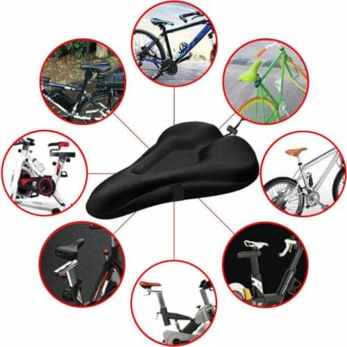11.0*7.1*1.1 Inch Bicycle Saddle 3D Soft Cycling Seat Cover MTB Mountain Bike Thickene Sponge Pad Outdoor Breathable Cushion