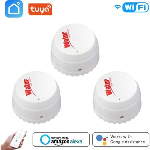 Wifi Water Detector Leakage Sensor Alarm Security Leak Detector Sound Tuya Smart Life APP Flood Alert Overflow Alarm Security