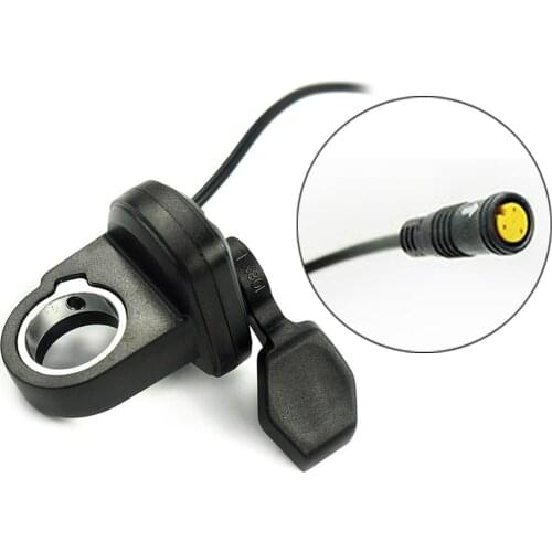 E-Bike Thumb Throttle Waterproof Bike Left Hand Accelerator Mid Drive Motor Electric Scooter 3 Pin Female Connector for Bafang