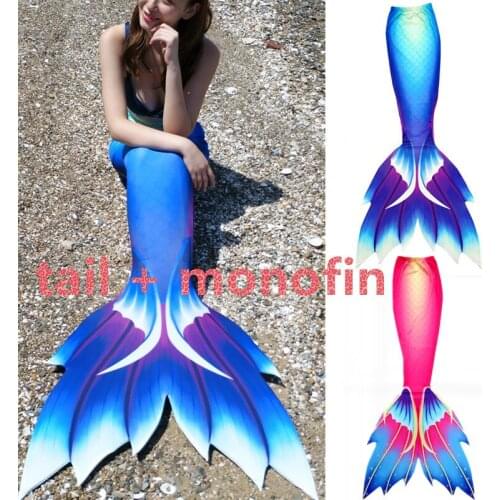 Adults Mermaid Costume with monofin Mermaid tail Cosplay Costume bikini little mermaid Mermaid tail zeemeerminstaart cola sirena
