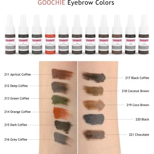 GOOCHIE Permanent Makeup PMU Cream Pigment 15ml/10ml for Eyebrows, eyeliner, lips