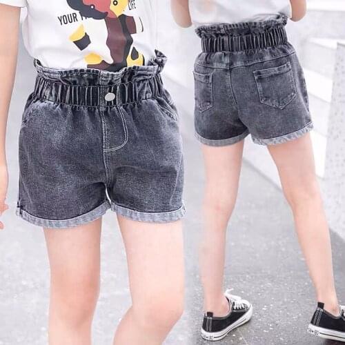 Summer Girls Denim Shorts, Wear 2021 New Foreign Style, Big Children, Children And Iittle Girls Ioose All-match Hot Pant