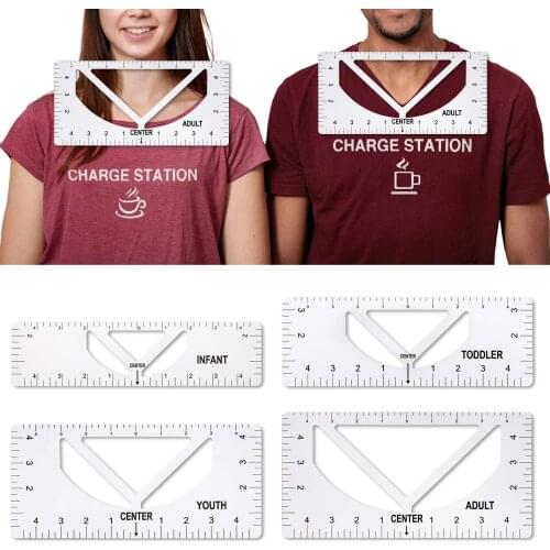 D&D 4pcs/set T-Shirt Ruler Guide Graphics Alignment Ruler For Designs For Adult Youth Toddler Infant Sewing Accessorie