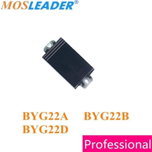 Mosleader 1800pcs SMA BYG22A 50V BYG22B 100V BYG22D 200V DO214AC 2A BYG22 No avalanche testing High quality