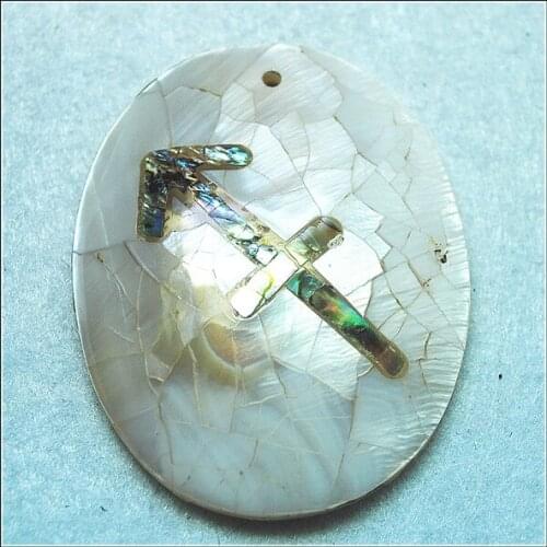 Natural shell pendants 12 western constellations signs size 53x40mm making only one for your special jewelry