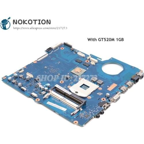 NOKOTION BA92-08186A BA41-01608A For Samsung RV520 Laptop Motherboard HM65 DDR3 GT520M 1gb gpu