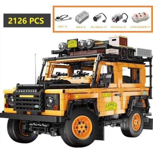 New 2126pcs J908 Model Car MOC SUV Off Road Vehicle RC Car Building Blocks Assembly Bricks DIY Toys Funny Kids Birthday Gifts