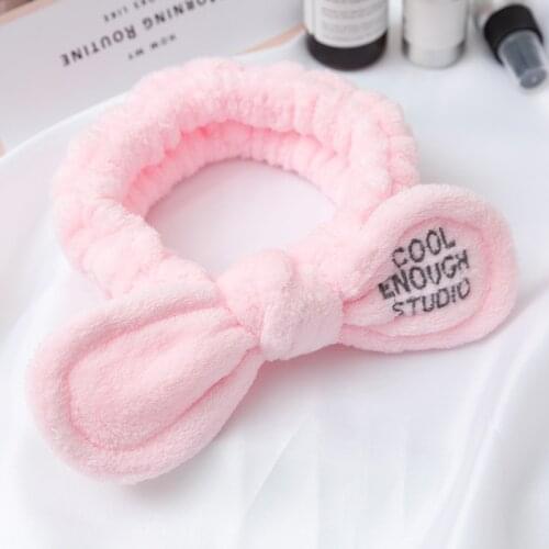 New plush letter hair band ladies cute rabbit ears wide side wash hair band hair band headband headband wholesale
