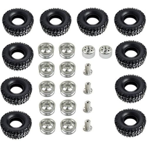 Metal Upgrade Modified Double Wheel Tires Tyre for WPL B16 B36 Q60 Q63 Q64 6WD Ural RC Car Parts Accessories