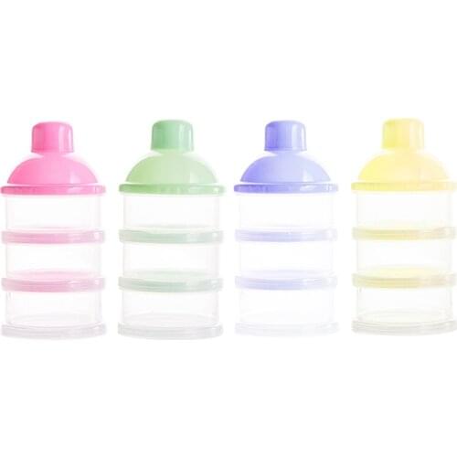 Portable Milk Powder Formula Dispenser Food Container Storage Feeding Box For Baby Kids Toddler Three Grid Baby Food Storage Box