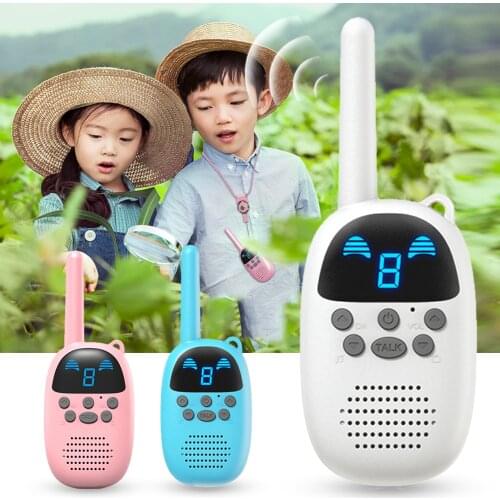 NEW Kids Walkie Talkie Mini Two Way Radio 1-3KM Outdoor Childrens Walkie-Talkie Parent-Child Wireless Call Interactive Toy Gift