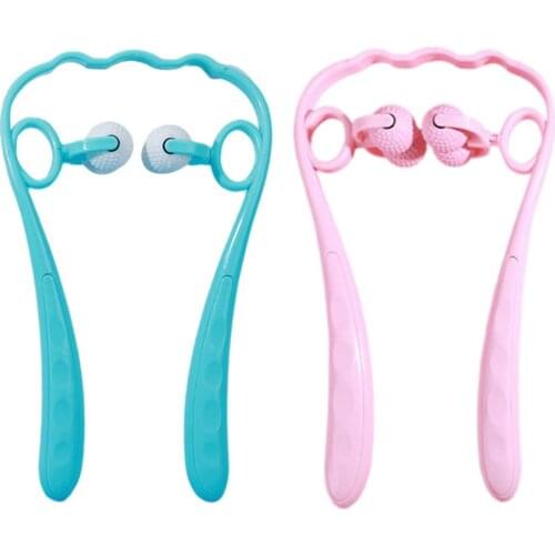 Manual Cervical Spine Massager Hand-Held Roller Kneading Tool Rub The Neck Multifunctional Home Health Care Instrument