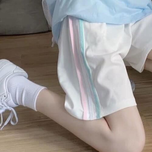 Shorts Female Summer Students Korean Loose Casual Pants Sports Pants Wide-Leg Pants Mid-Pants
