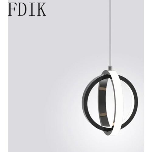 Modern Simple Metal Led Pendant Lights Creative Hanging Lamp for Bedroom Living Room Kitchen Loft Decor Light Fixture Luminaire