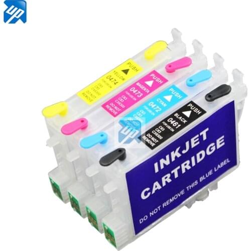 T0461 refillable ink Cartridge for epson C83 C85 CX4500 CX6500 CX6300 C63 C65 CX3500 printer with auto reset chip drop shipping