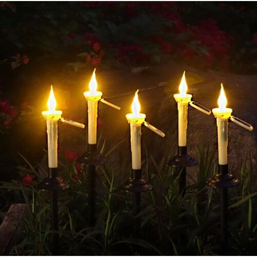 Solar Lights Outdoor LED Solar Garden Pathway Light Warm White/Multiple Landscape Light For Lawn/Patio/Yard/Walkway Solar Candle