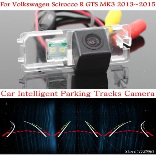 Lyudmila Car Intelligent Parking Tracks Camera FOR Volkswagen Scirocco R GTS MK3 2013~2015 Car Reverse Rear View Camera