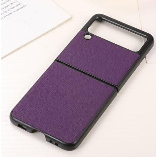 Vintage Litchi Leather Case for Samsung Z Flip3 Case Luxury Camera Protection Shockproof Case for Samsung Z Flip 3 Case