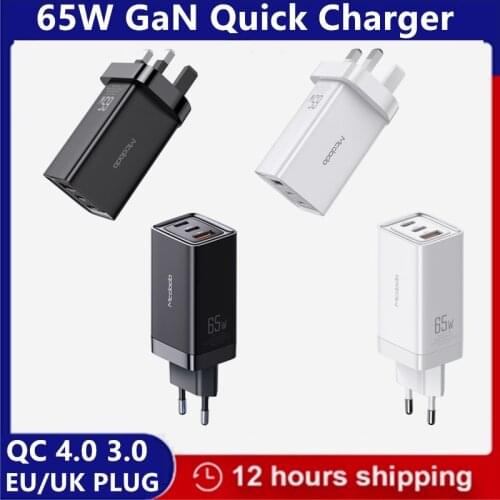 Newest 65W GAN Charger Quick Charge Type C PD USB Charger With QC Portable Fast Charger For Xiaomi Iphone For Macbook Pro