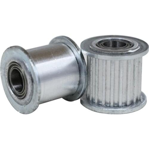 Aluminum Alloy 24 Teeth MXL Timing Idler Pulley 3/4/5/6mm Bore 7/11mm Width Bearing Pulley With/Without Teeth