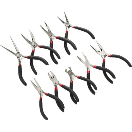 1 Piece Black Handle Mini vise/Bent Pliers/ Long mouth pliers/Round Forceps DIY Tools Findings Jewelry Making 10-15cm