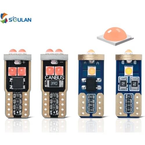 10pcs Super bright T10 W5W 196 168 Socket 3030 6SMD Diode Auto Side marker Parking Indicator Light License Plate Lamp 12V Orange