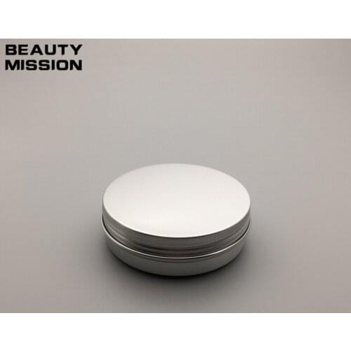 100g food green tea aluminum jar container with screw lid , cosmetics metal bottle for cream/ wax / ointment / storage ,50pc/lot