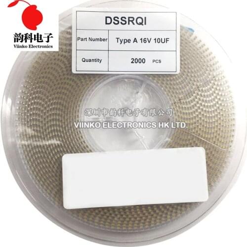 2000pcs Type A 100UF 0.22UF 1UF 4.7UF 10UF 22UF 33UF 47UF Tantalum Capacitor 6V 10V 16V 25V 35V 226 336 224 475 106 107 476 105