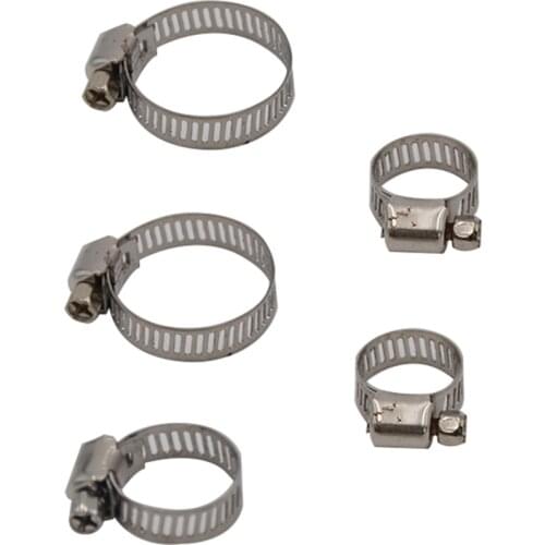 50PCS/Set Multi Size Stainless Steel Hoop Clamp Hose Clamp Automotive Pipes Clip Fixed Tool