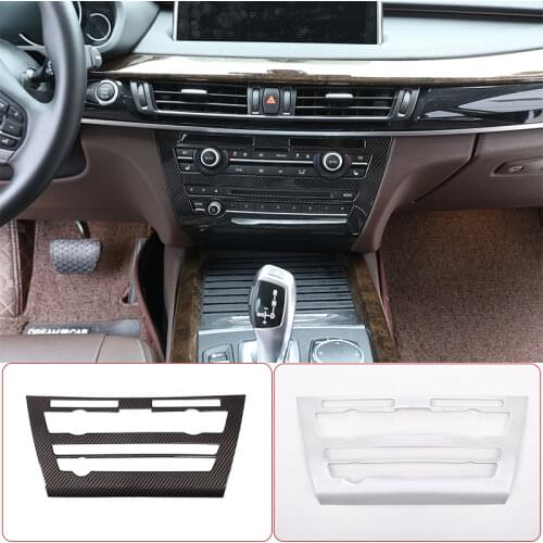 ABS Chrome For BMW X5 F15 2014-2018 ABS Car Center Console Volume Air Conditioning Vent Frame Panel Trim Accessories