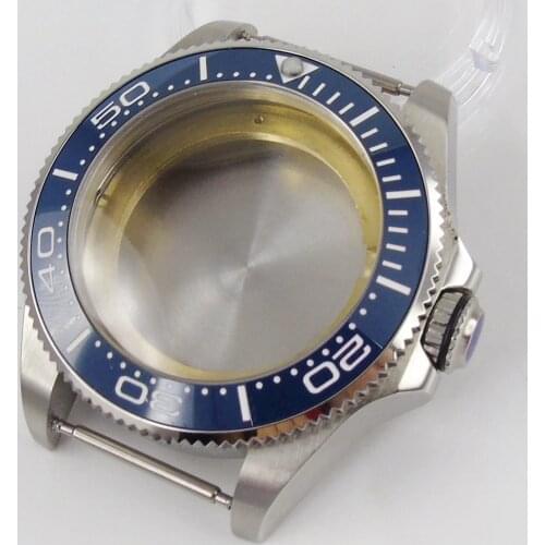 Mental 43mm Watch Case for NH35 NH35A Movement Sapphire Crystal Ceramic Bezel Insert