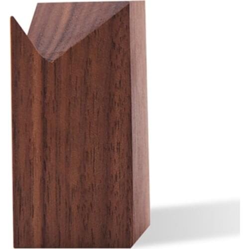 Wooden Ring Holder for Jewelry Black Walnut Wood & Brass Stand Perfect Gift for Men Women Engagement Wedding Anniversary