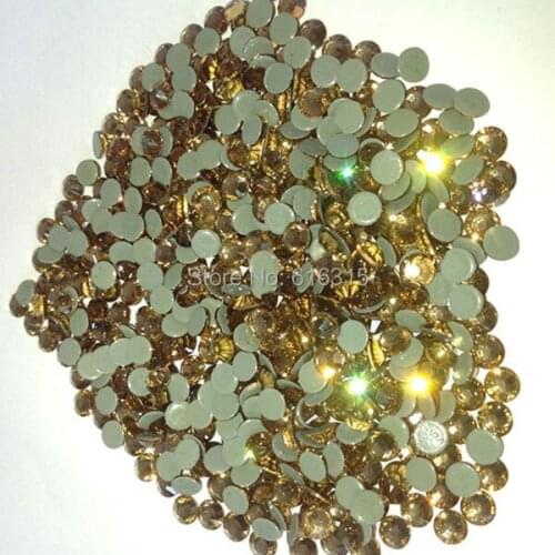 Dmc quality flat back crystal hot fix items ss16 lct color with 1440 pcs ;sweater stones good quality shiny