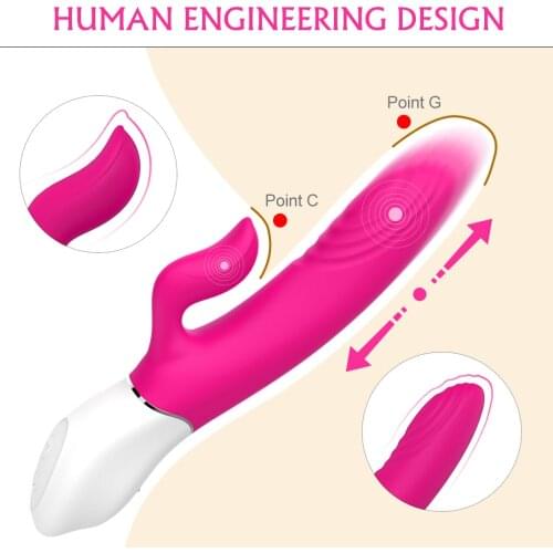 G-Spot Dildo Rabbit vibrators female Hitting Vibrating Vagina Massager Female Masturbator Clitoris Stimulator Sex Toys For Women