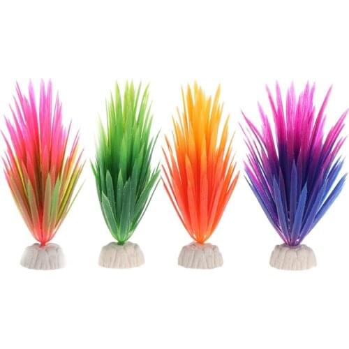 Artificial Plastic Plant Narcissus Water Grass Fish Tank Aquarium Decor Ornament